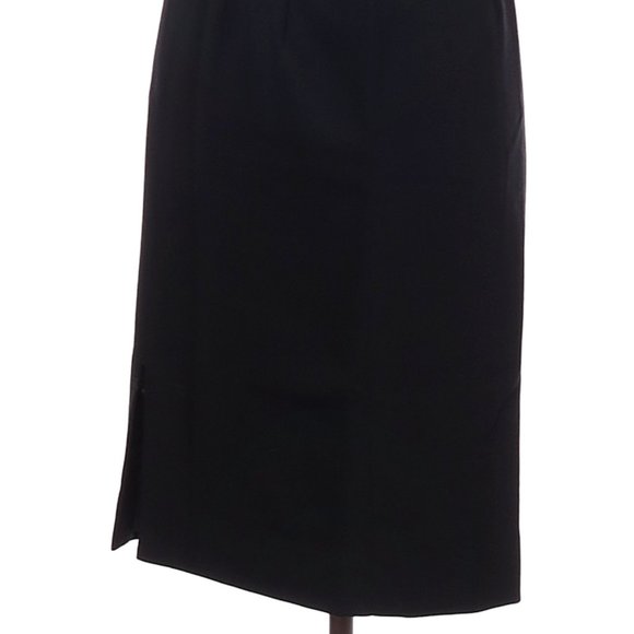 Lafayette 148 New York Wool Skirt Black Size 10 #397 - Picture 4 of 4